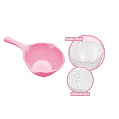 Kit C/ 2 Panelinha Confeiteiro 1,1 L Plastica Caldas (Rosa)