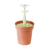 VIGAR Papelera de baño con tapa flor. Interior extraíble, fabricado con bioplásticos de cáscara de arroz