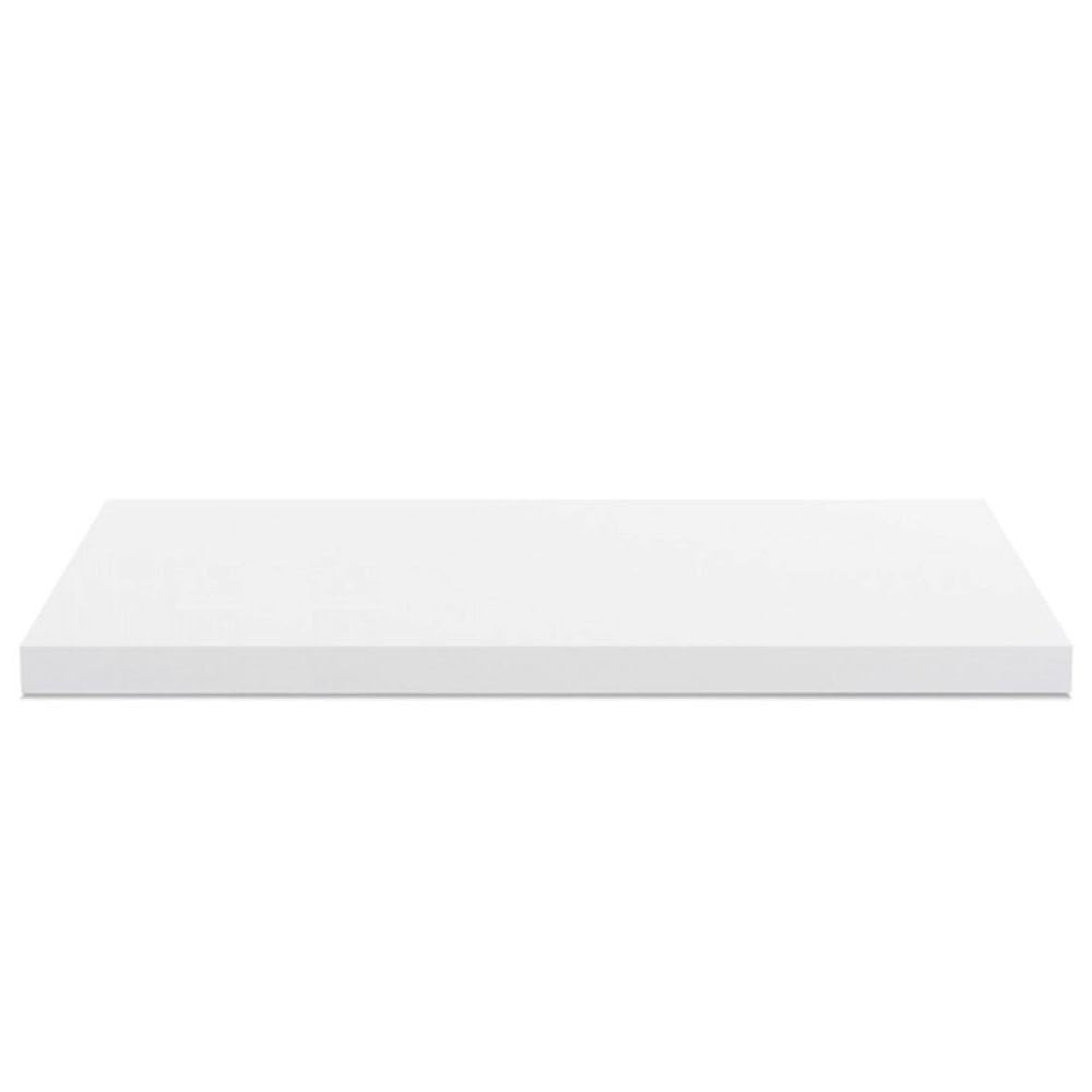 Top Cucina Non Forato 240x60x4 cm Bianco, Piano Lavoro in Truciolare Nobilitato AntiGraffio con Bordo ABS Poliuretano