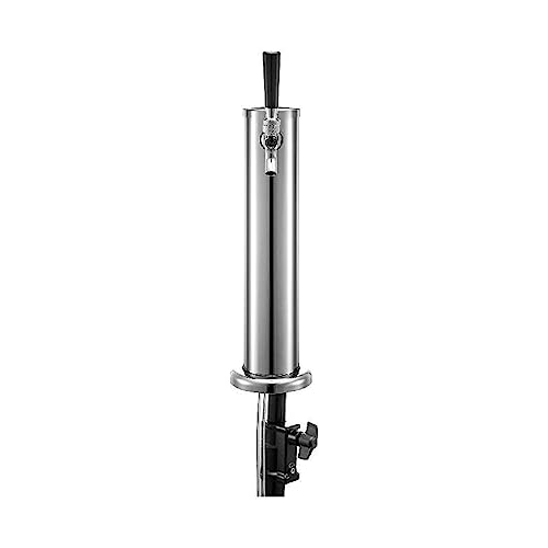Torre de cerveza barril casera, kit torre Kegerator lujo acero inoxidable con accesorios barra reguladora doble calibre,Alta Estabilidad(2 Faucet Regulator)
