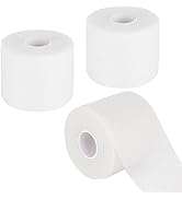 NAICHA 3 Rolls Athletic Tape 65.6 ft Per Roll Athletic Sports Foam Tape White Pre Wrap Tape for S...