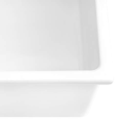Ruvati RVL3030WH 30-Inch Fireclay Undermount/Drop-In Topmount Kitchen Sink Single Bowl thumb #4