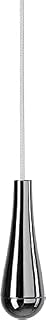 Taps2Traps® Stunning Chrome Teardrop Bathroom Light Pull Pendant with 1 Metre White Cord