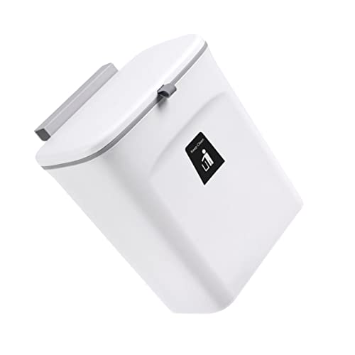 CLISPEED 1 Pieza bote de basura con tapa kitchen bin basurero colgante cubo de basura bote de basura exterior con tapa delgado contenedor para basura el plastico