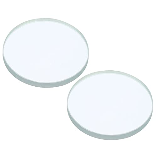 Image of PATIKIL 8 inch (200mm) Focal Length Double Concave Lens, 2 Pack 50mm Diameter 5mm Height Glass Optically Polished Round Edges Lens for Physics Experiment, Clear