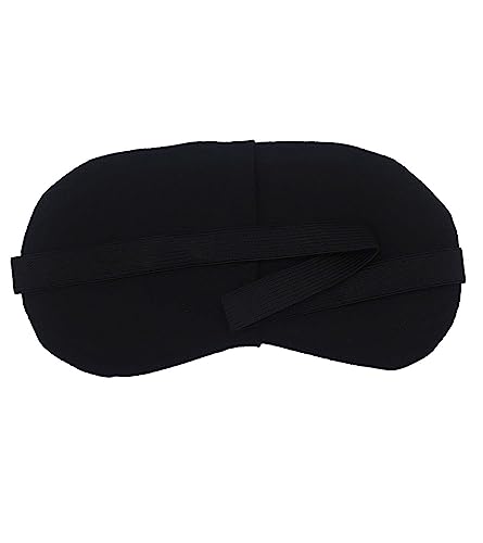 Image of Jenna Cute Sleeping Eye Shade Mask Cover for Insomnia, Meditation, Puffy Eyes and Dark Circles Silk 4Angel Black