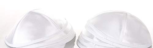 10 White Satin Kippah Yarmulke Tribal Jewish Yamaka Kippa Israel Hat Covering Cap