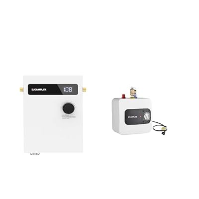 CAMPLUX 11kW Electric Tankless Water Heater and 1.3 galllons Hot Water Heater