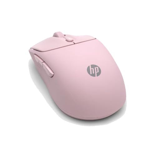 HP 400 Quiet Wireless Mouse Dual Bluetooth & 2.4GHz Soft Silicone Quiet Clicks Microsoft Wheel 24-Month Battery 6000 DPI Ambidextrous Eco-Friendly Design Multi-OS Pink