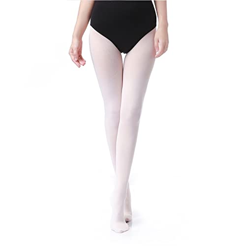Image of UTTPLL Women's Run Resistant 80 Denier Tights Solid Color Dance Stockings Soft Semi Opaque Footed Pantyhose High Waist Tight