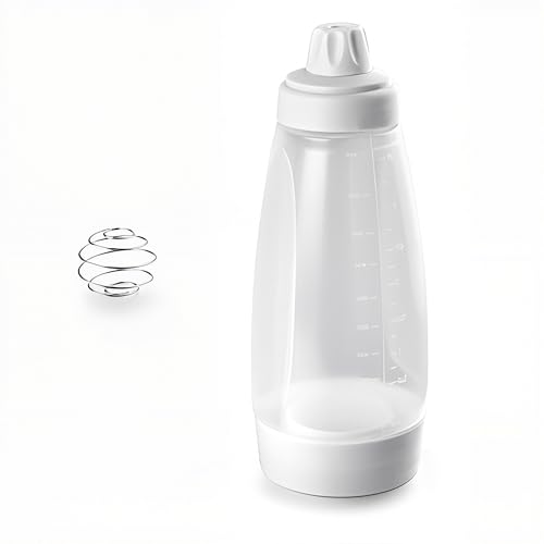 Image of HASTHIP Pancake Batter Dispenser with Blender Balls, Equipped with Silicone Spatula Pancake Mixer Bottle for Cupcakes, Pancakes, and Muffins