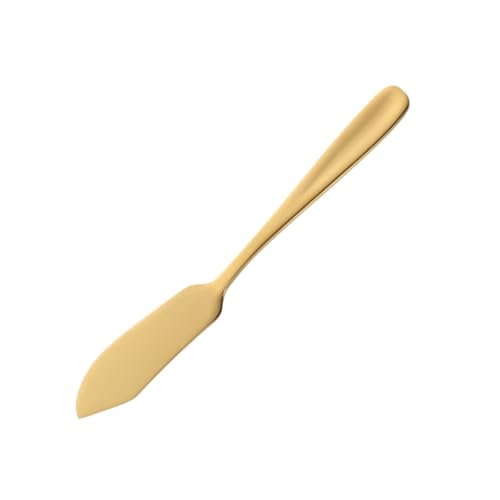 Hemobllo Coupe-beurre Acier Inoxydable 304 Doré Multifonction, Coupe-fromage Tranchant Pointe Fourchette, Ustensile De Table Polyvalent Pour Fromage, Beurre Et Confiture