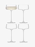 LSA International Metropolitan Champagne Saucer 300ml Clear | Set of 4 | Dishwasher Safe | MW06