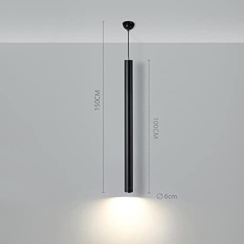 Lámpara de techo LED moderna de tubo largo de aluminio con luz cálida de 3000K 3