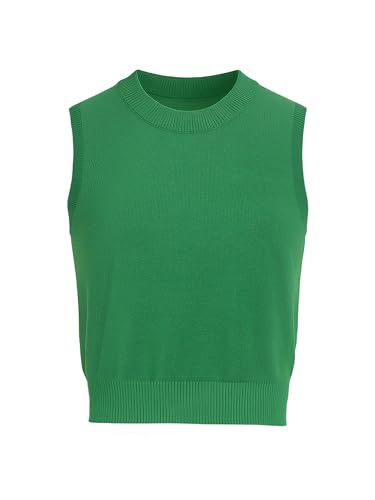 Women’s Sleeveless Knit Sweater Vest – Casual Pullover Top, Lightweight Slim Fit Knitwear for Spring Fall
