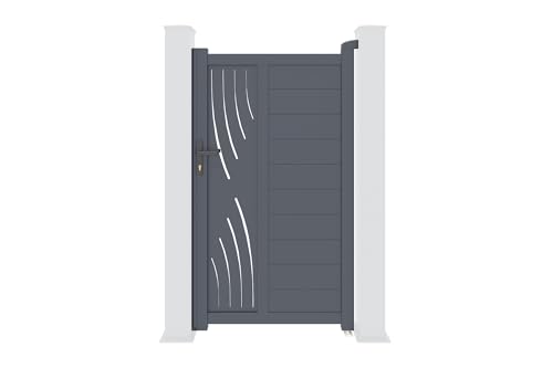 Casanoov Portillon 1m VELETA H.180cm aluminium gris