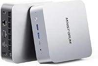 MINIS FORUM AI X1-255 Mini PC, AMD Ryzen 7 255 8C/16T Prozessor bis zu 4,9GHz, AMD Radeon 780M, Barebone ohne 2xDDR5/2xPCIe 4.0 SSD/OS, 4K@120Hz HDMI/DP/USB4 x 2, 2,5G RJ45 LAN, Oculink, WiFi7, BT5.4 – Ansicht 1