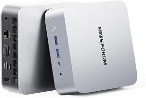 MINIS FORUM AI X1-255 Mini PC, AMD Ryzen 7 255 8C/16T Prozessor bis zu 4,9GHz, AMD Radeon 780M, Barebone ohne 2xDDR5/2xPCIe 4.0 SSD/OS, 4K@120Hz HDMI/DP/USB4 x 2, 2,5G RJ45 LAN, Oculink, WiFi7, BT5.4