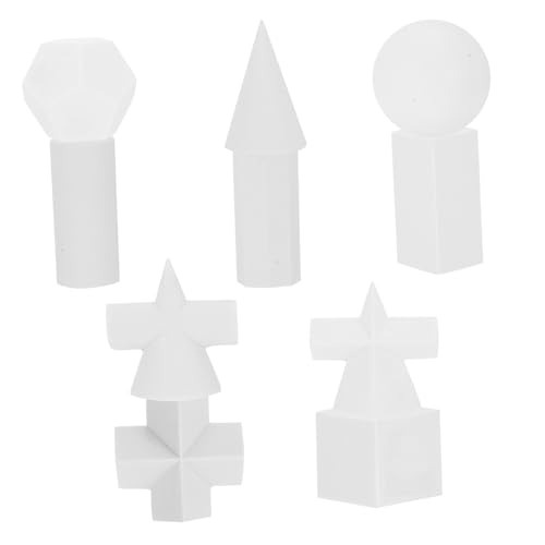 GARIOUANS 10個 樹脂製幾何体模型 スケッチ練習ツール コンパクトで持ち運び便利 素描用クラシック形状 彫刻インテリア装飾 学習用デッサン補