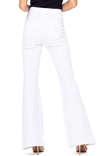 Cello Jeans Women's Junior High Rise Pull On Jegging Comfort Denim Flares3