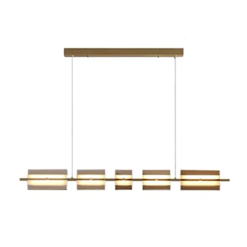 Suspension luminaire LED dimmable en verre et laiton pour îlot de cuisine