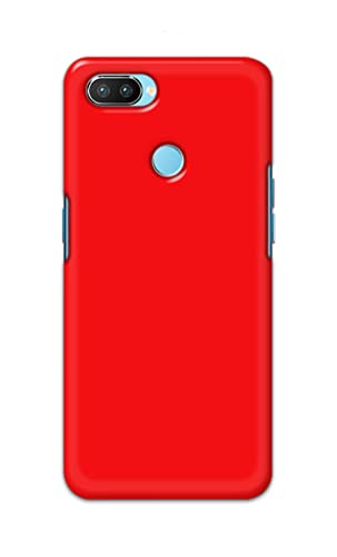 Image of Printed Hard Back Cover Case for Realme 2 Pro Back Cover (Plain Red) -1803