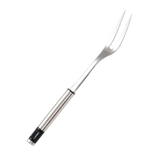 Abaodam Stainless Steel Meat Fork Outdoor Roasting Stick Ergonomic Anti-scald Design for Bbq Family Gatherings Durable Cooking Tool for Grilling Meats for Chicken Steak and More