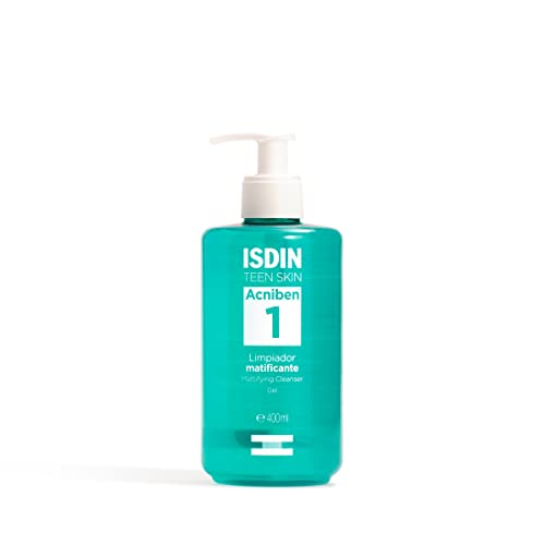 ISDIN ACNIBEN Paso 1 Gel Limpiador Matificante Facial con Ácido Salicílico, Limpia la Piel Grasa de la Cara en Profundidad, 400ml