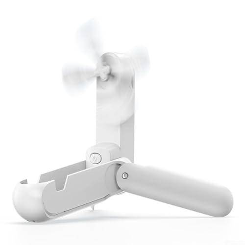 Sileduove Mini ventilador eléctrico portátil 3 en 1 con linterna plegable ventilador, banco de energía, ventilador de escritorio plegable con velocidad ajustable para uso en el hogar y la oficina al