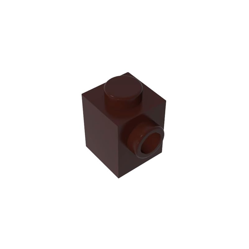 Gobricks GDS-635 Brick Special 1x1 with Stud on 1 Side 50PCS Compatible with Lego Toy 87087 DIY Parts and MOC Components for Major Brick Brands Color:Dark Brown โ image 1
