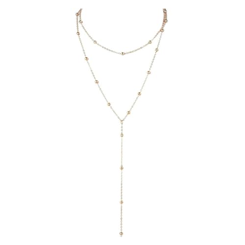 FAINCA Longue En Y Collier Personnalisé, Or Bijoux Femme, BohèMe Collier Long Femme, avec BoîTe à Bijoux, ChaîNe Longue éLéGante, pour Femmes,Ensemble...