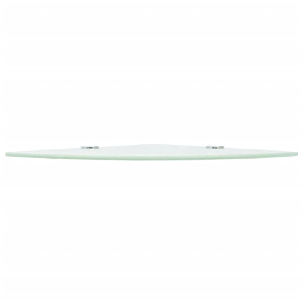 HaoChrymec Étagères d'angle with Verre Trempé, Design Élégant, Capacité de Rangement Idéale, Étagère Murale Chambre, Bibliothèque Murale, Blanc, 35 x 35 cm