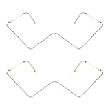 PACKOVE 2 Stück Förmige Glitzernde Brillenfassung Gläserfrei Metallischer Halbrandiger Dreieckiger Rahmen Robust und Formbeständig Modisches Accessoire für Gesellschaftliche Anlässe und