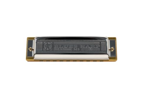 Hohner Blues Harp Eb Major Harmonica, Silver, 10 - Image 4