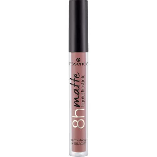 Image of Essence 8h matte liquid lipstick 02 Silky Hazelnut, matte lip colour, hazelnut, long-lasting colour, full coverage, 2.5 ml