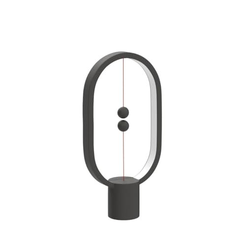 Xhope4u Table Lamp for Bedroom - Balance Lamp,Bedside Lamp with Touch Dimmer,Nightstand Lamp,3 Level Brightness Rechargered Night Light for Home,Office,College Dorm (Black)