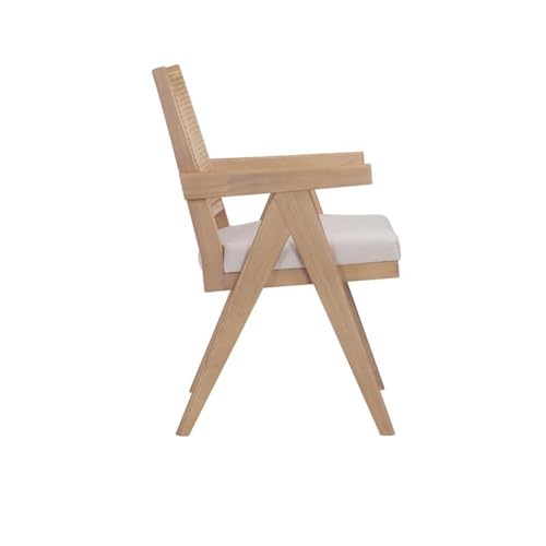 Sillón Plegable Crema Estructura Madera miniatura 5