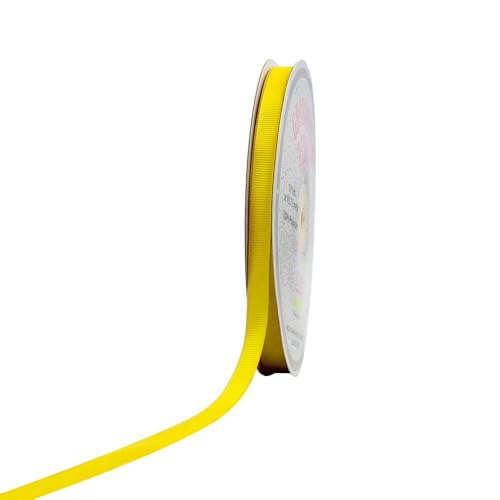 Creative Ideas Solid 3/8-Inch Grosgrain Ribbon, 50-Yard, Canary Yellow