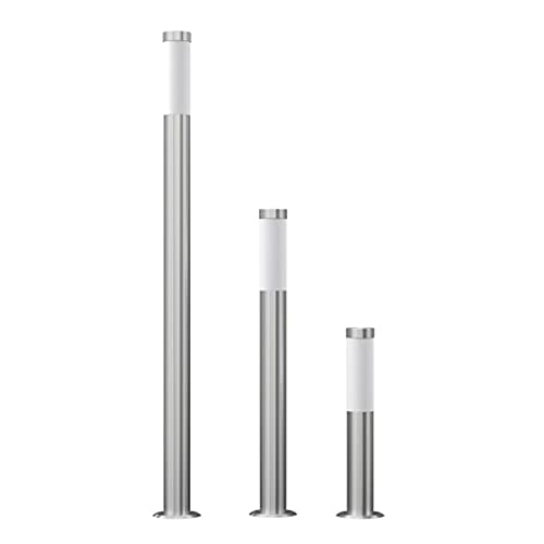 VidaXL Lampioni da terra moderni in acciaio inox