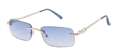 FLAWLESS EYEWEAR Slim Dean Men & Women Sunglasses, Trendy Sunglasses, Rimless Sunglasses for Men & Women, Metal Frame2