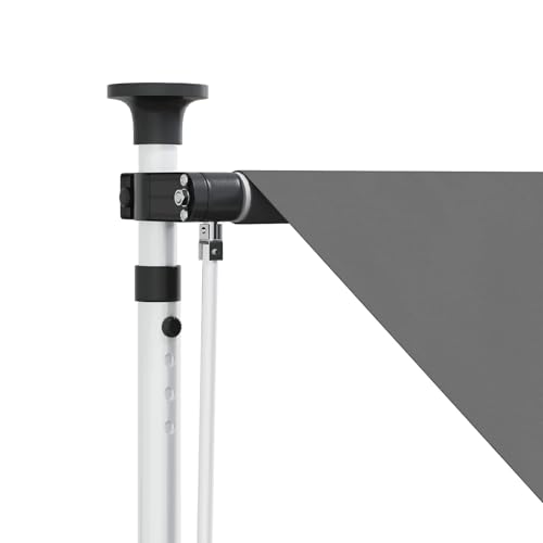 Auvent rétractable manuel gris clair 350cm Mangloder pour terrasse