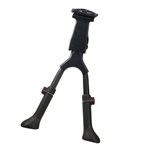 PETSOLA Soporte Central para Bicicleta con Material de Aleación de Aluminio Doble Pata Ajustable Y Multifuncionalidad Fácil de Guardar Y Adecuado, sin glándula