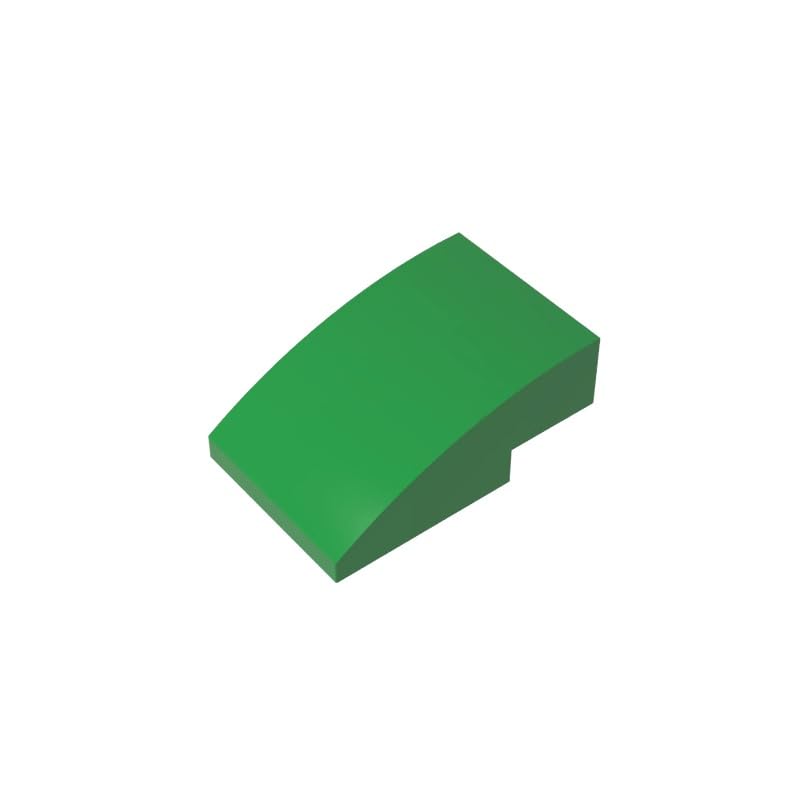 24309 Arched Brick Slope Curved 3x2 No Studs 50 Pieces GDS-1123 Compatible with Lego Building Blocks Color:Green — image 1
