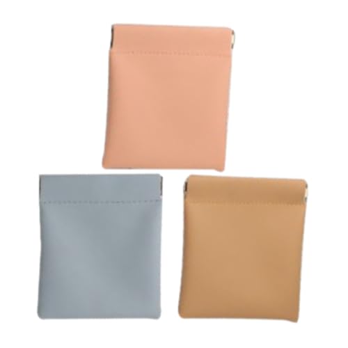 SAFIGLE 3個点小財化粧ポーチ 軽量コンパクトま口式コインケース リップスティック収納可能 トラベルや普段使いに レディース用多機能収納