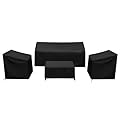 Baner Garden Patio Furniture Covers,Outdoor Furniture Cover Waterproof,Patio Furniture Set Covers for 4 Piece Outdoor Conversation Set,Patio Covers Set-XX-Large (Black)