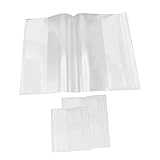 KICHOUSE 20pcs Protective Book Covers for Textbooks Waterproof Book Sleeve Reusable School Supplies for Students