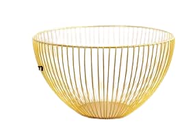 SIRAAJ&SONS™ Fruit Bowl for Dining Table | Fruit Basket for Dining Table | Fruit Basket Wire Metal Geometric Round Fruit Basket for Home DécorFruit Basket for Gift