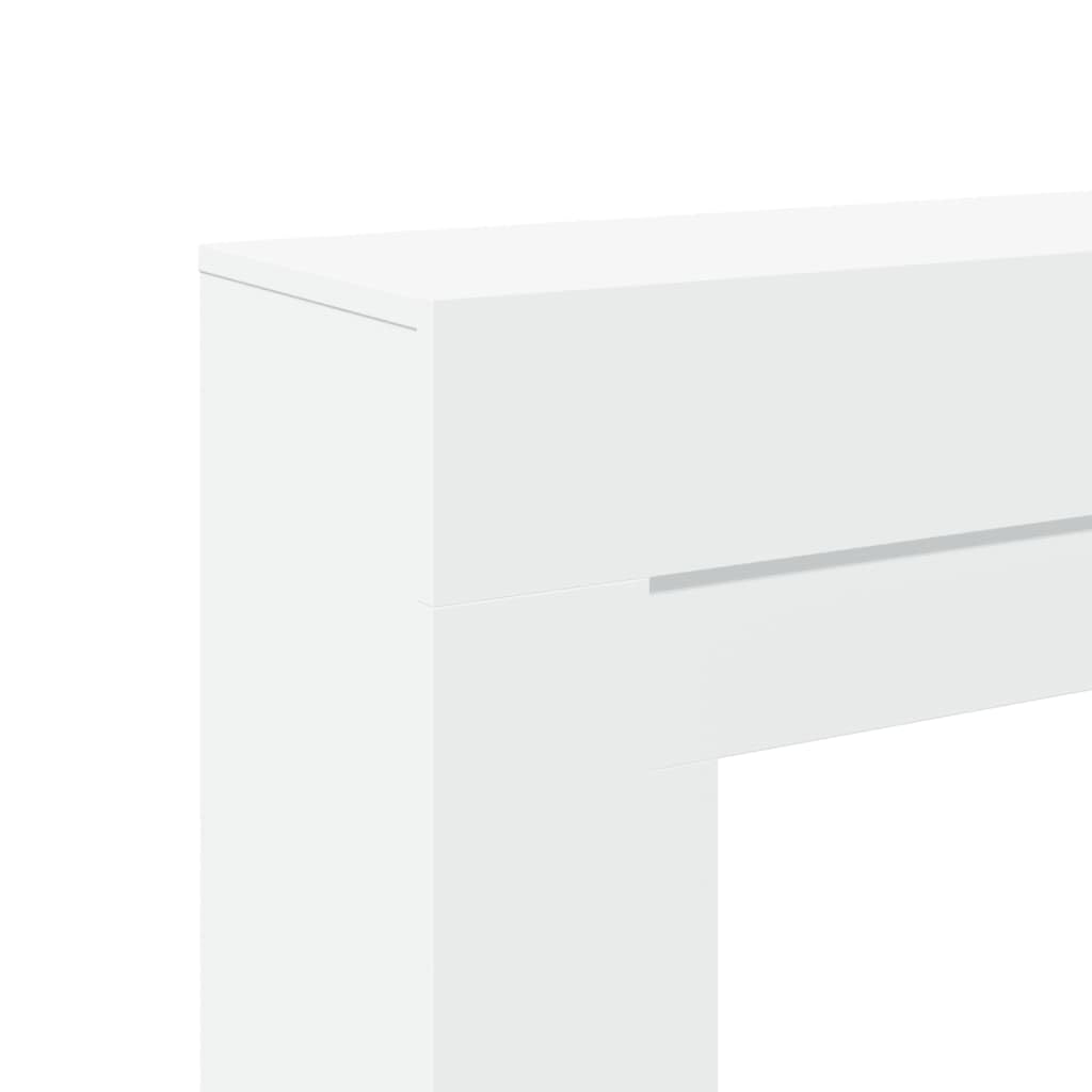 vidaXL Cadre de cheminée Blanc 100x30x87,5 cm Bois d'ingénierie, cheminée, Console de cheminée, Ensemble de Tour de cheminée, Tour de cheminée