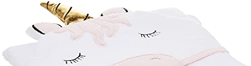 Image of Hudson Baby Unisex Baby Cotton Animal Face Hooded Towel, Modern Unicorn, One Size
