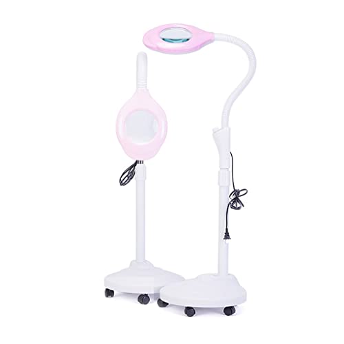 Loupe 16X sur pied avec lampe LED à intensité réglable pour beauté